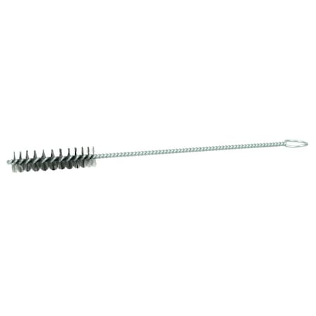 Weiler 1/2" Hand Tube Brush, .004" Steel Wire Fill, 2" Brush Length 21096